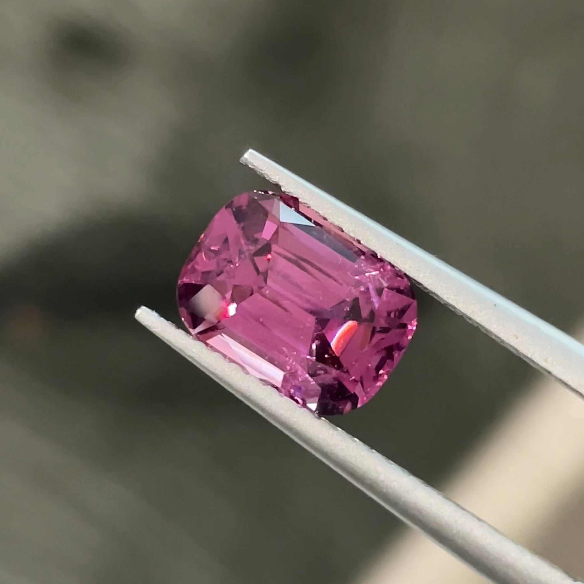 3.08 ct Raspberry Mahenge Garnet From Tanzania, precision cut, face-up, view 10