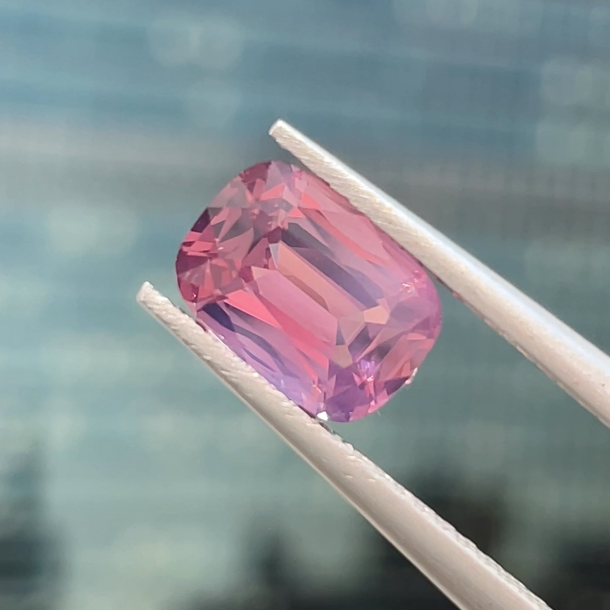 1.72 ct Milky Spinel from Mahenge, precision cut, face-up, view 10