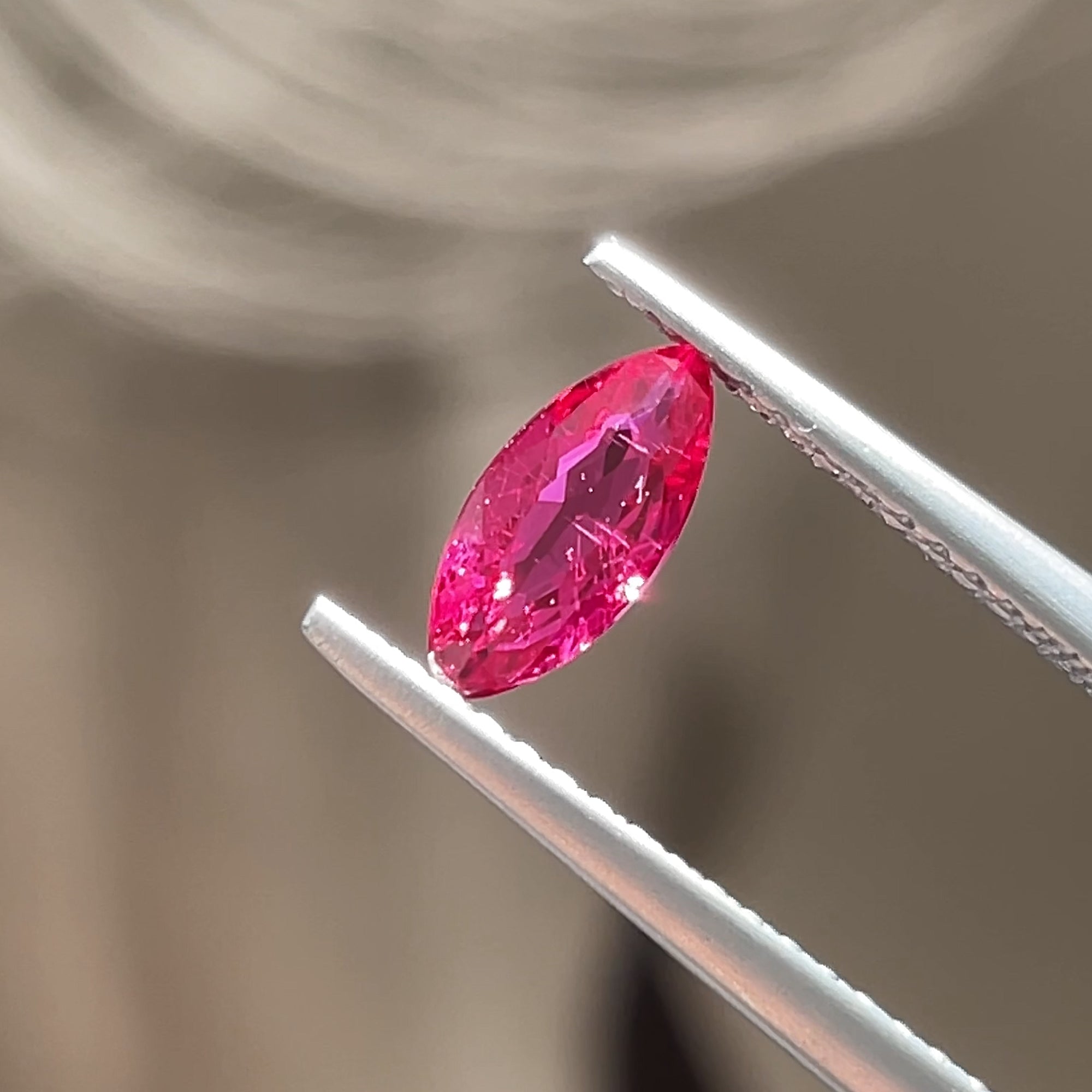 0.62 ct Ruby Marquise from Mozambique, face-up, view 11