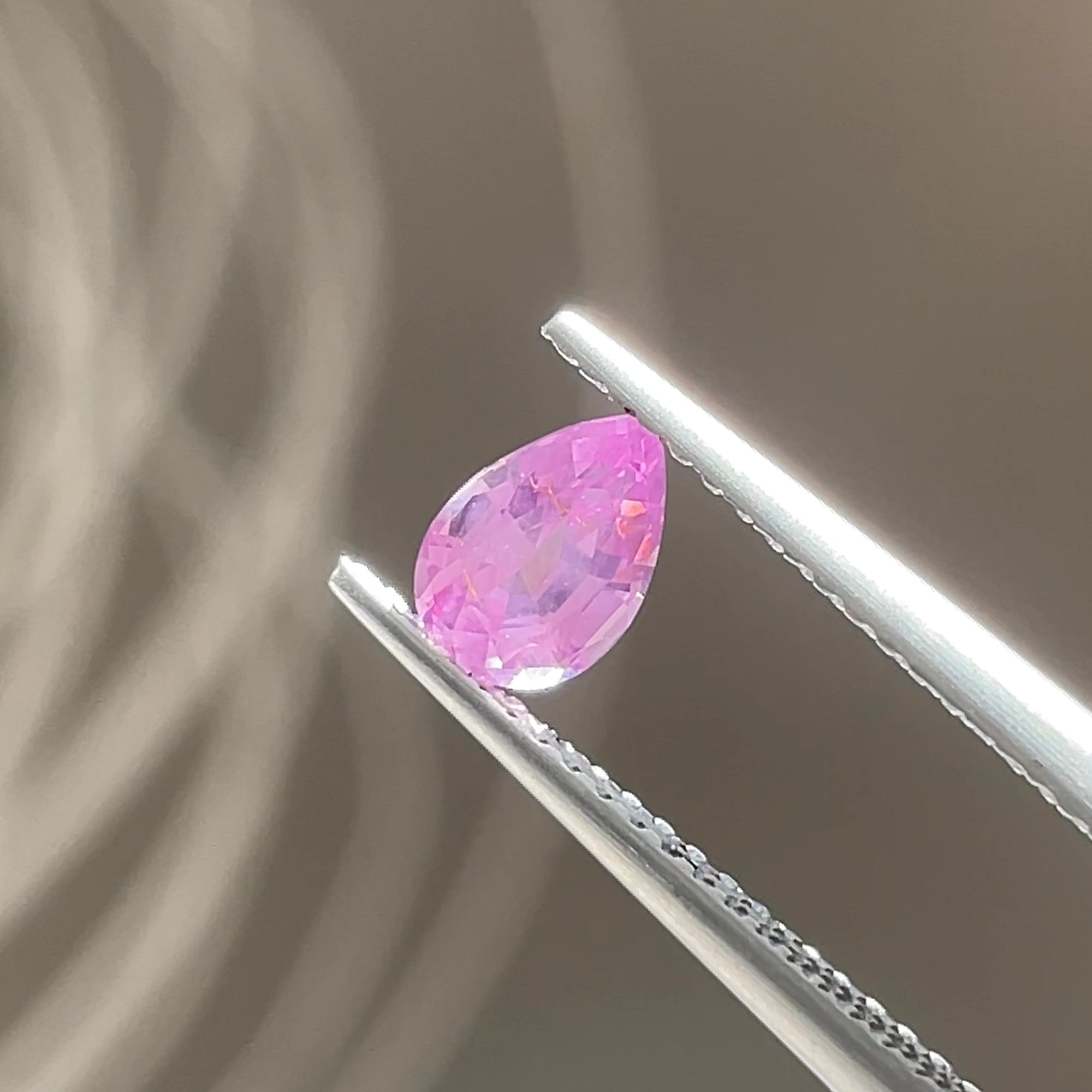 0.56 ct Milky Mahenge Spinel from Tanzania, precision cut, face-up, view 2