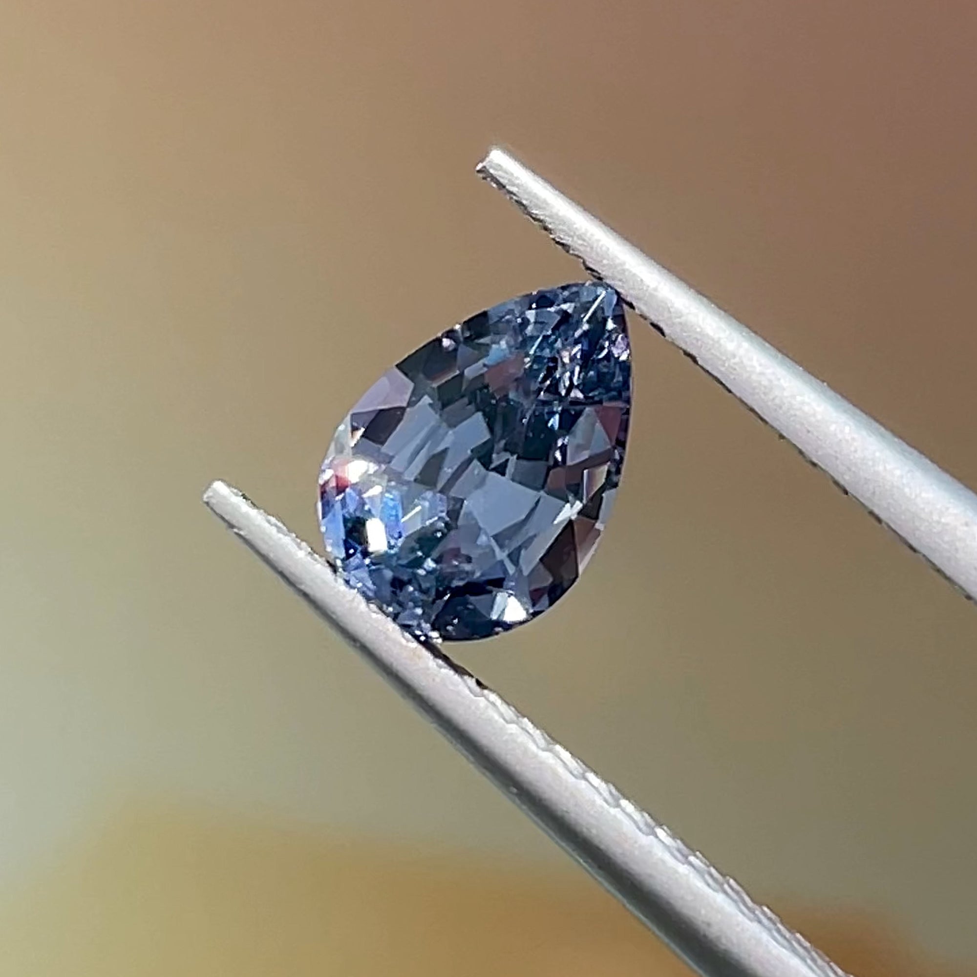 1.17 ct Precision Cut Steel Blue Spinel from Mahenge, Tanzania, view 9