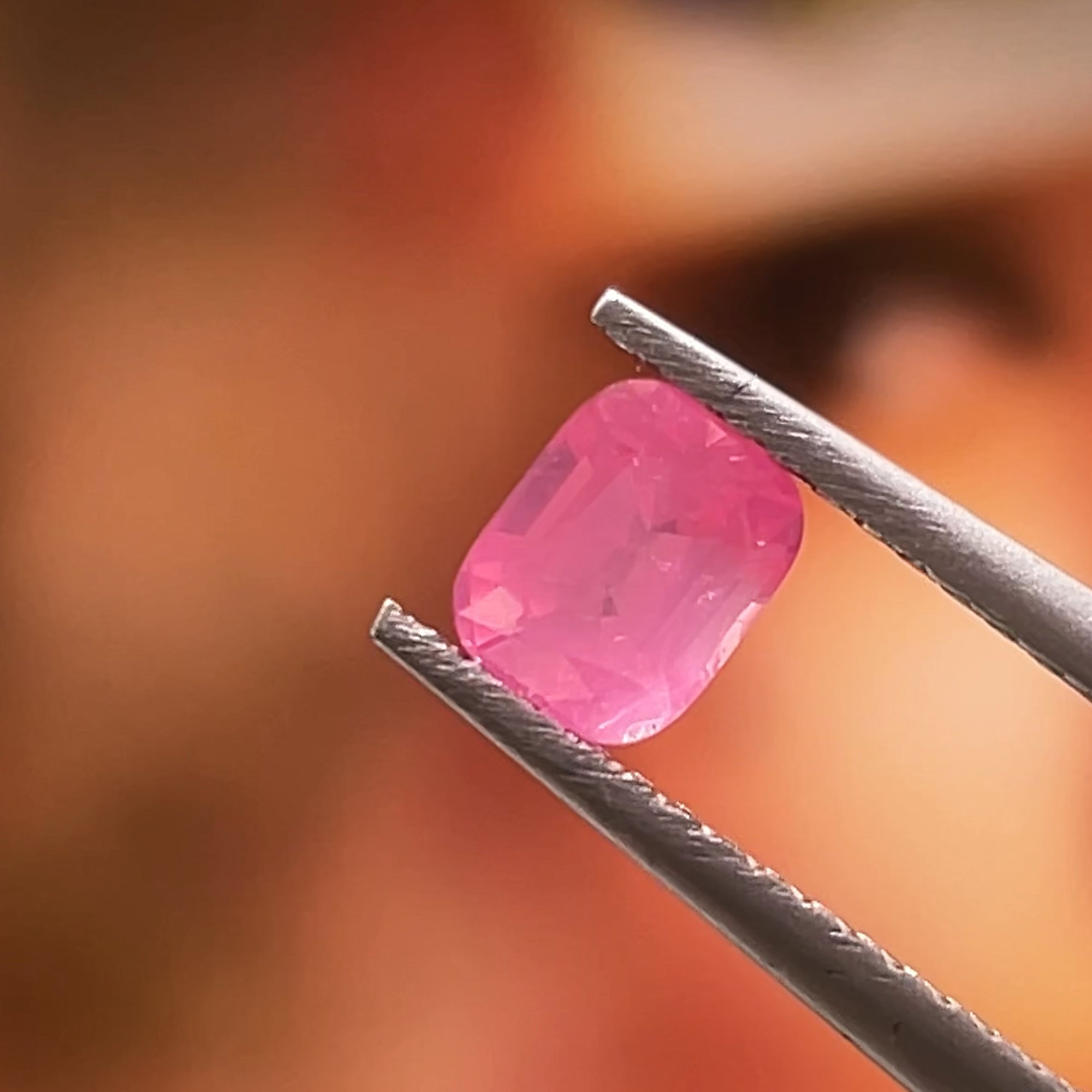 0.61 ct Milky Mahenge Spinel from Tanzania, precision cut, face-up, view 4