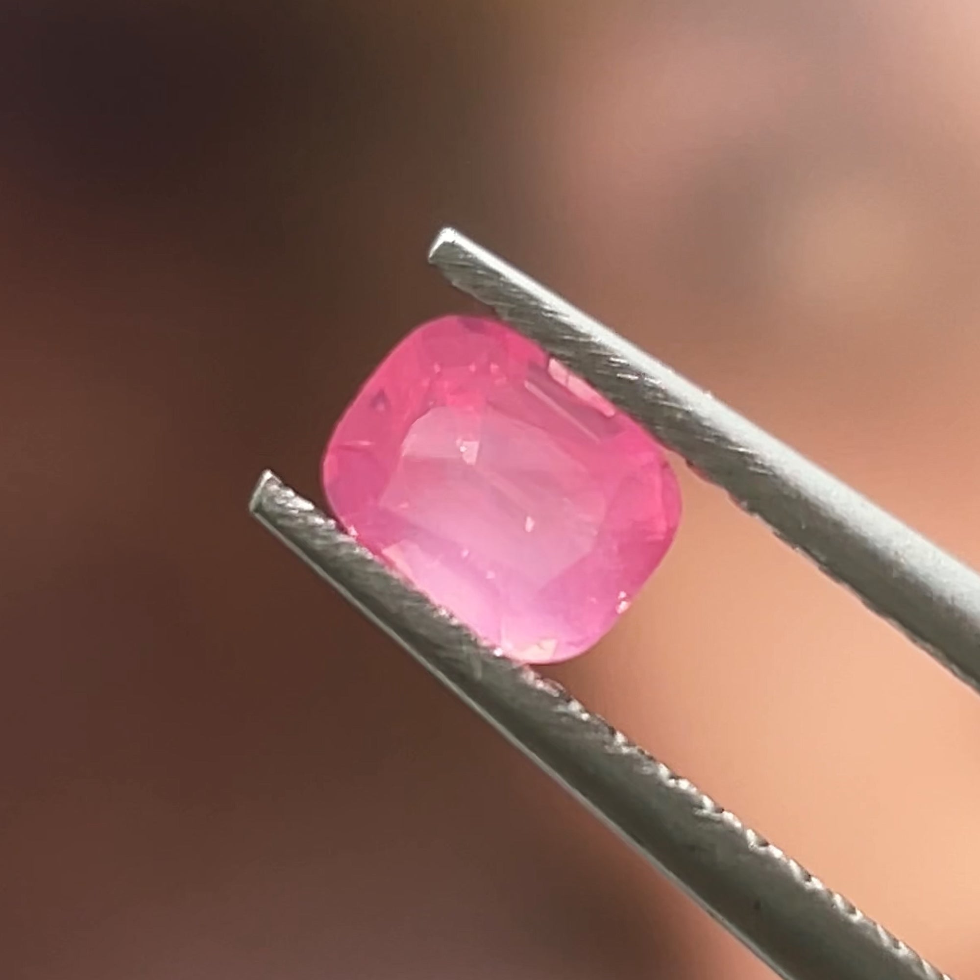 0.61 ct Milky Mahenge Spinel from Tanzania, precision cut, face-up, view 6