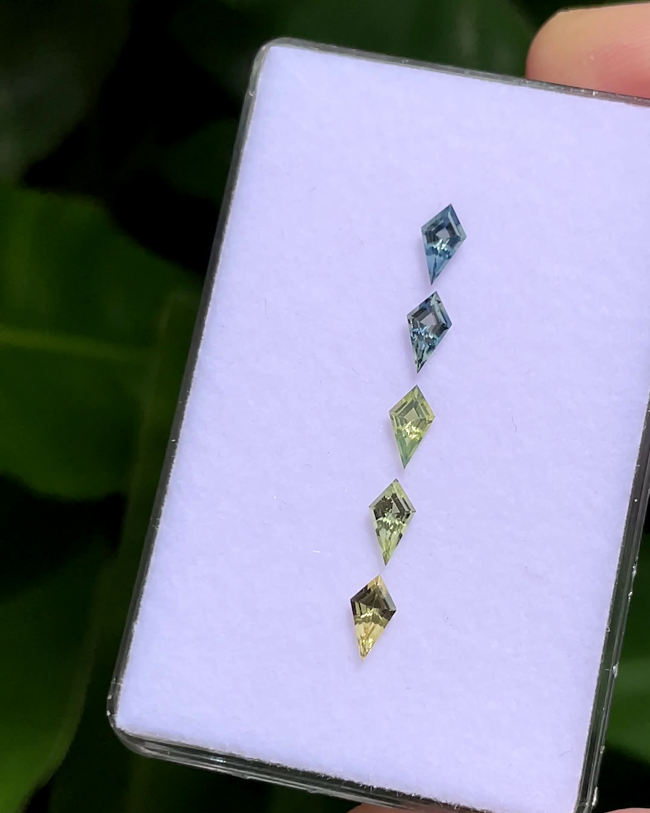 1.11 ct Kite Sapphire Set from Madagascar 🇲🇬