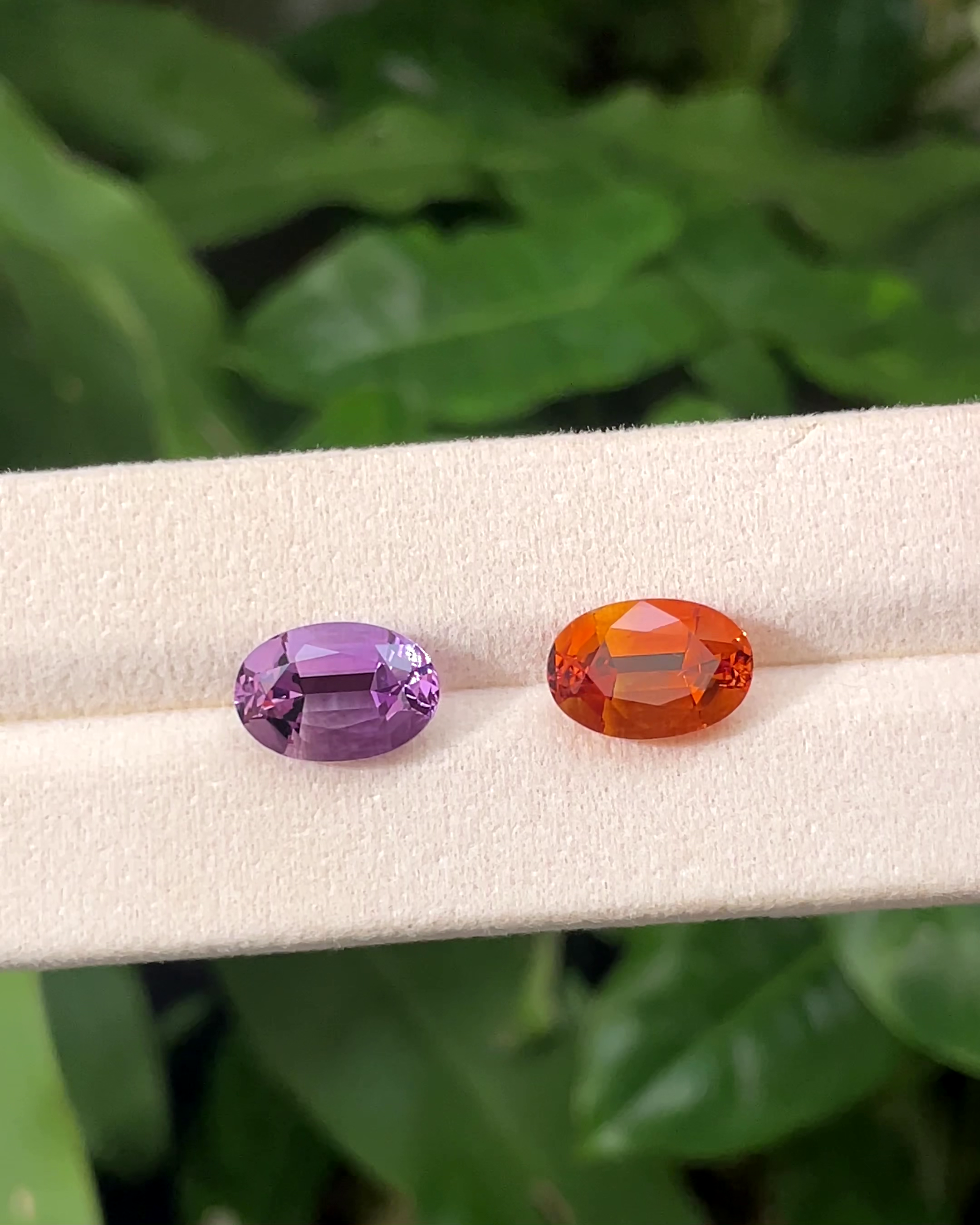 9.27 ct amethyst citrine mismatched pair brazil toi et moi