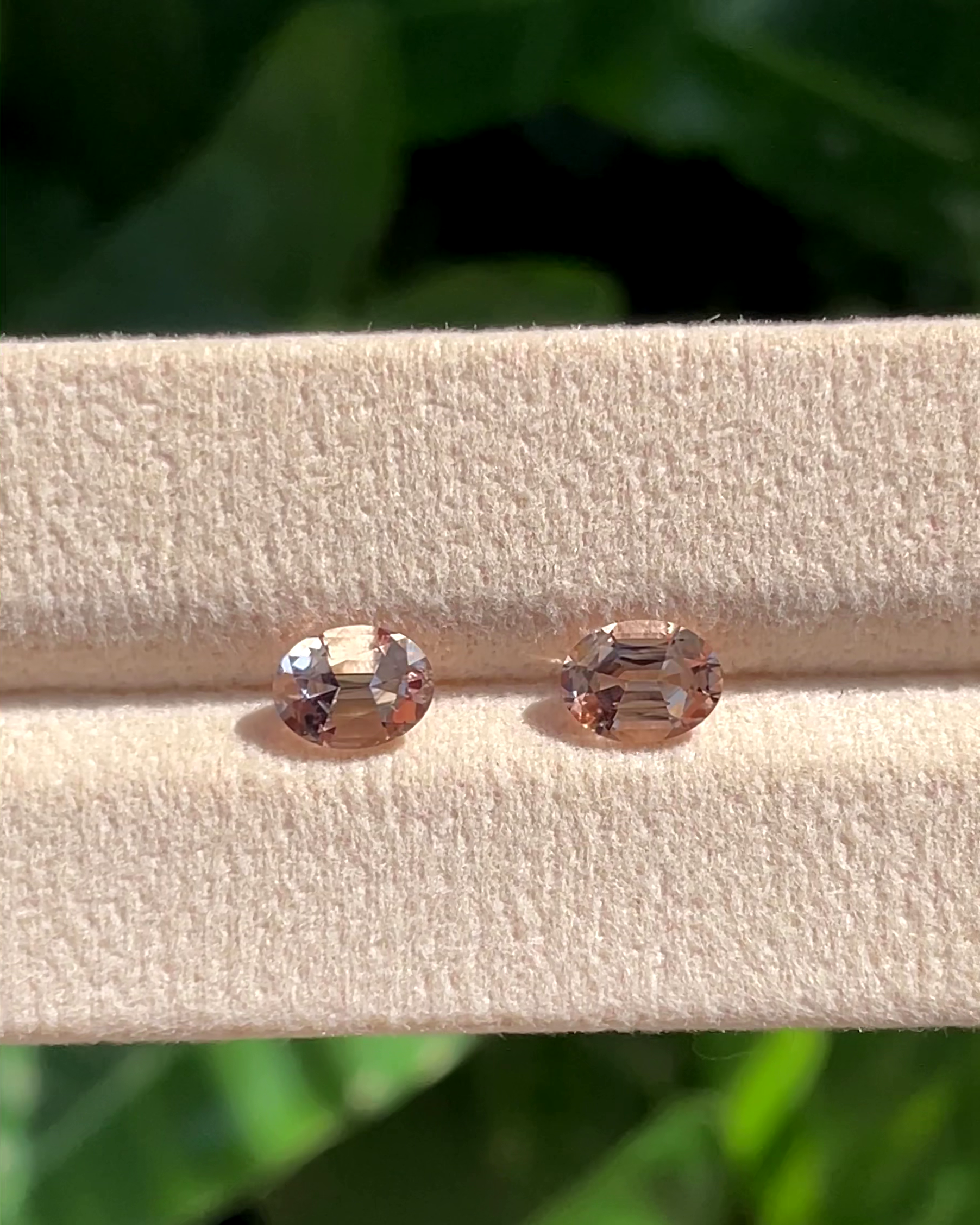 1.63 ct Peach Morganite Pair from Nigeria 🇳🇬