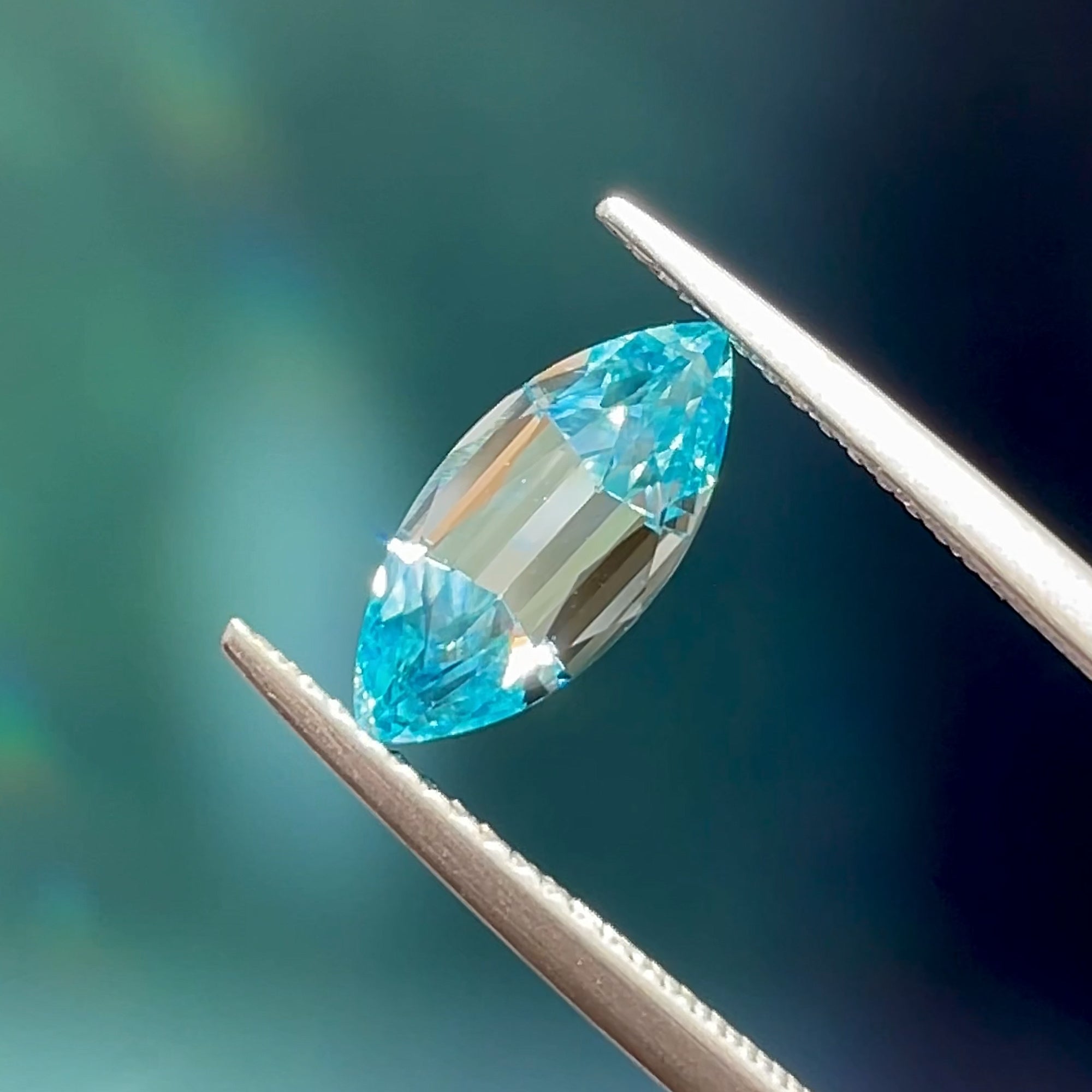 Precision Cut Blue Zircon from Cambodia