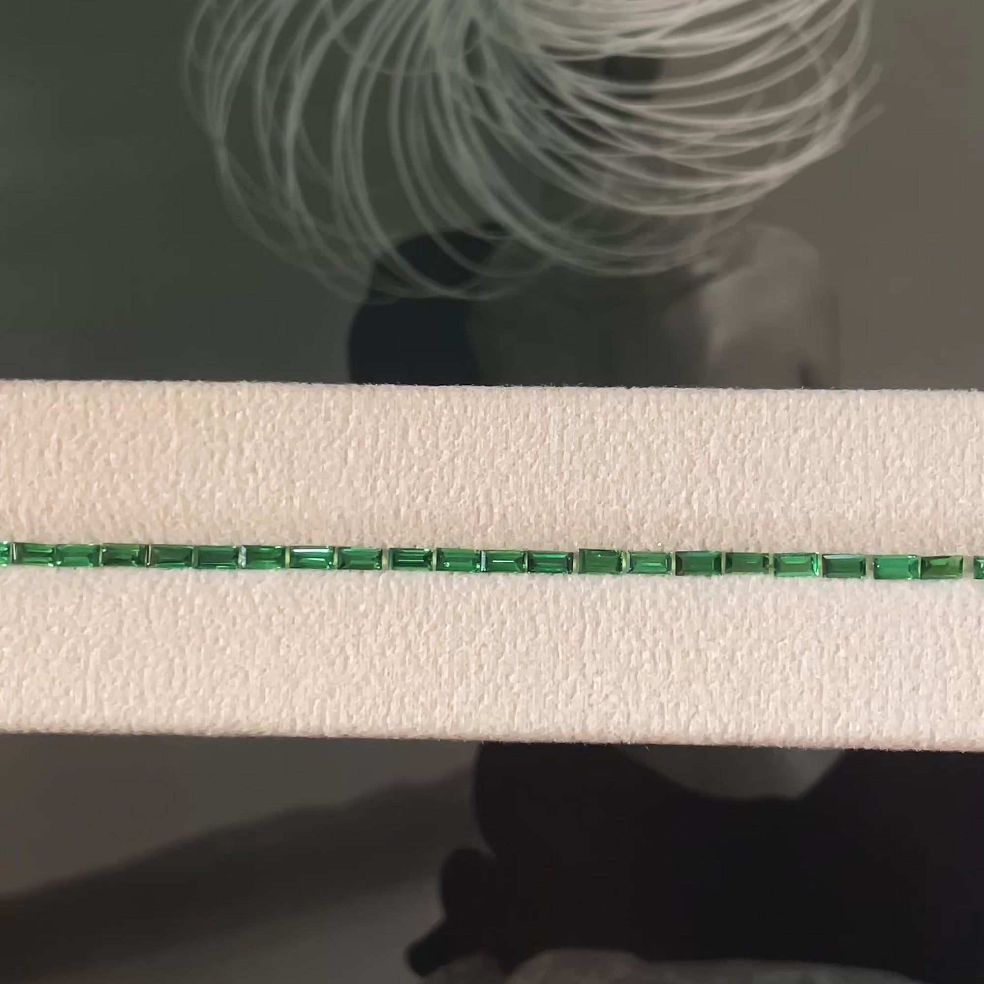 4.72 ct Eternity Ring Tsavorite Set (36 pieces) from Kenya, face-up, view 9