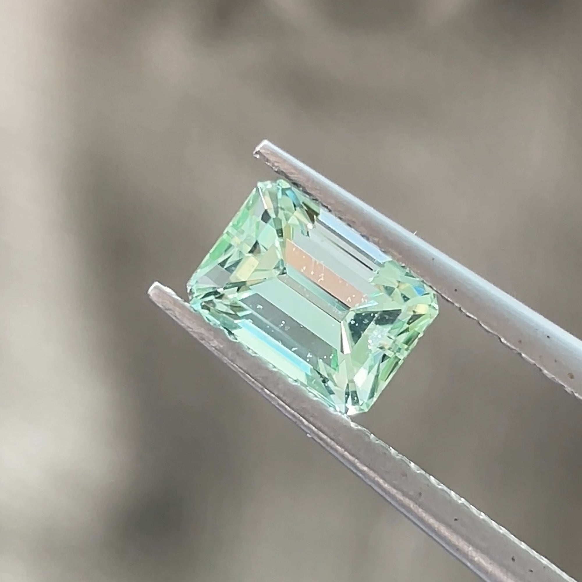 1.75 ct Mint Tourmaline from Afghanistan, face-up, view 8