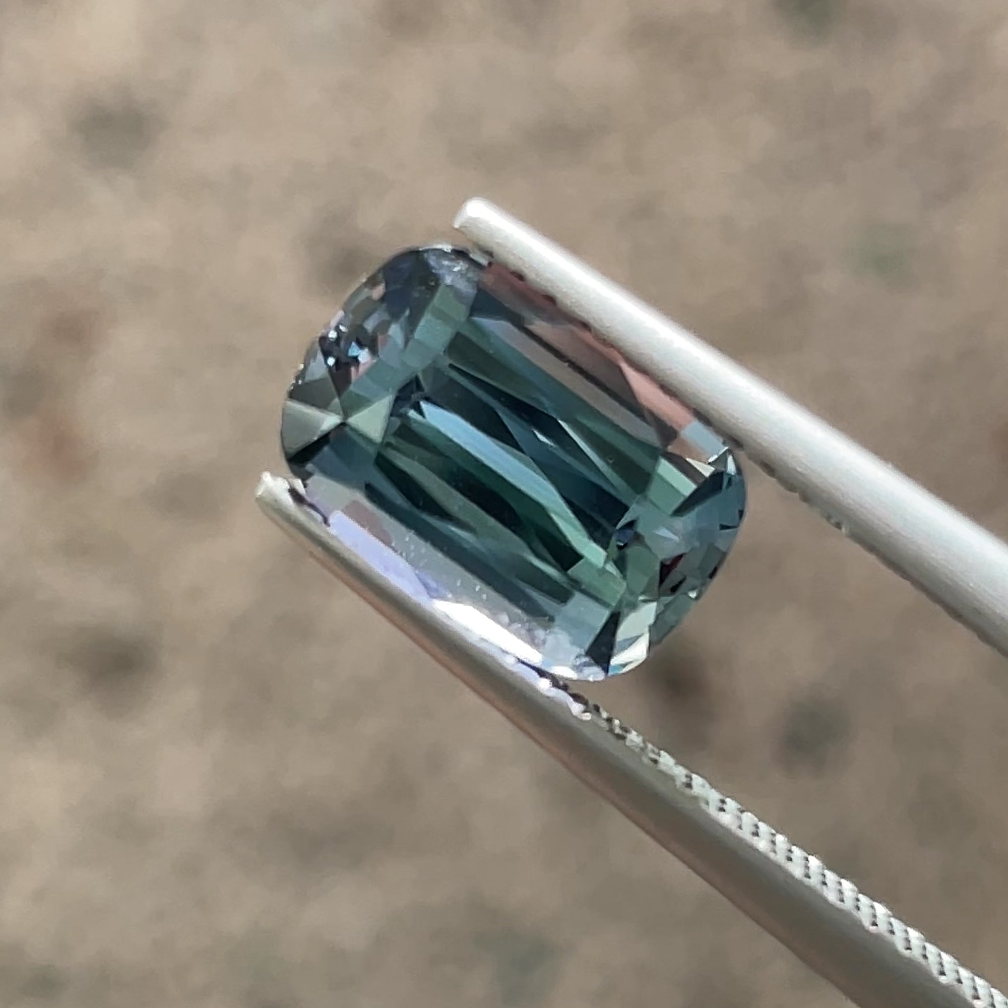 2.54 ct Mermaid Tanzanite, precision cut, face-up, view 13