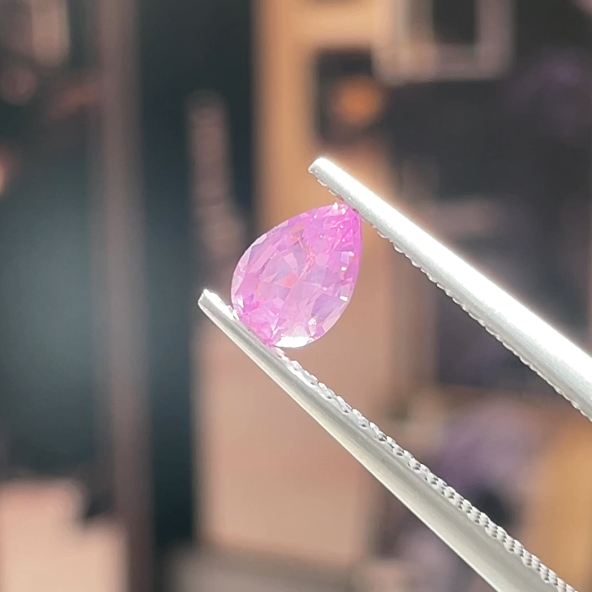 0.56 ct Milky Mahenge Spinel from Tanzania, precision cut, face-up, view 3