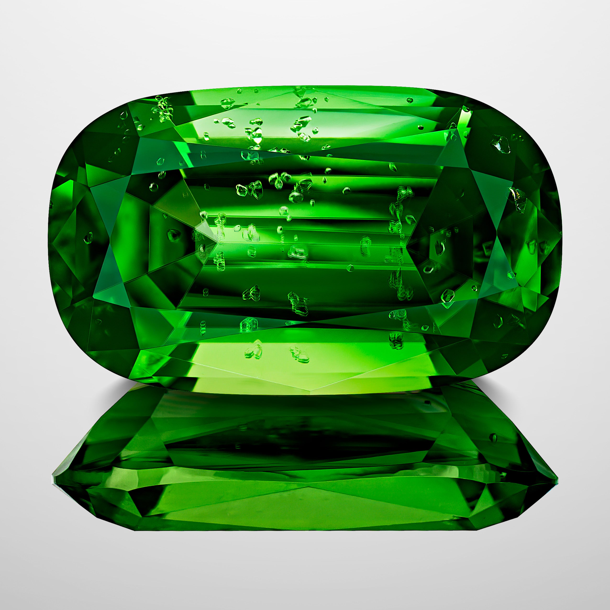 1.33 ct Chrome Tourmaline from Tanzania, precision cut, face-up, view 2