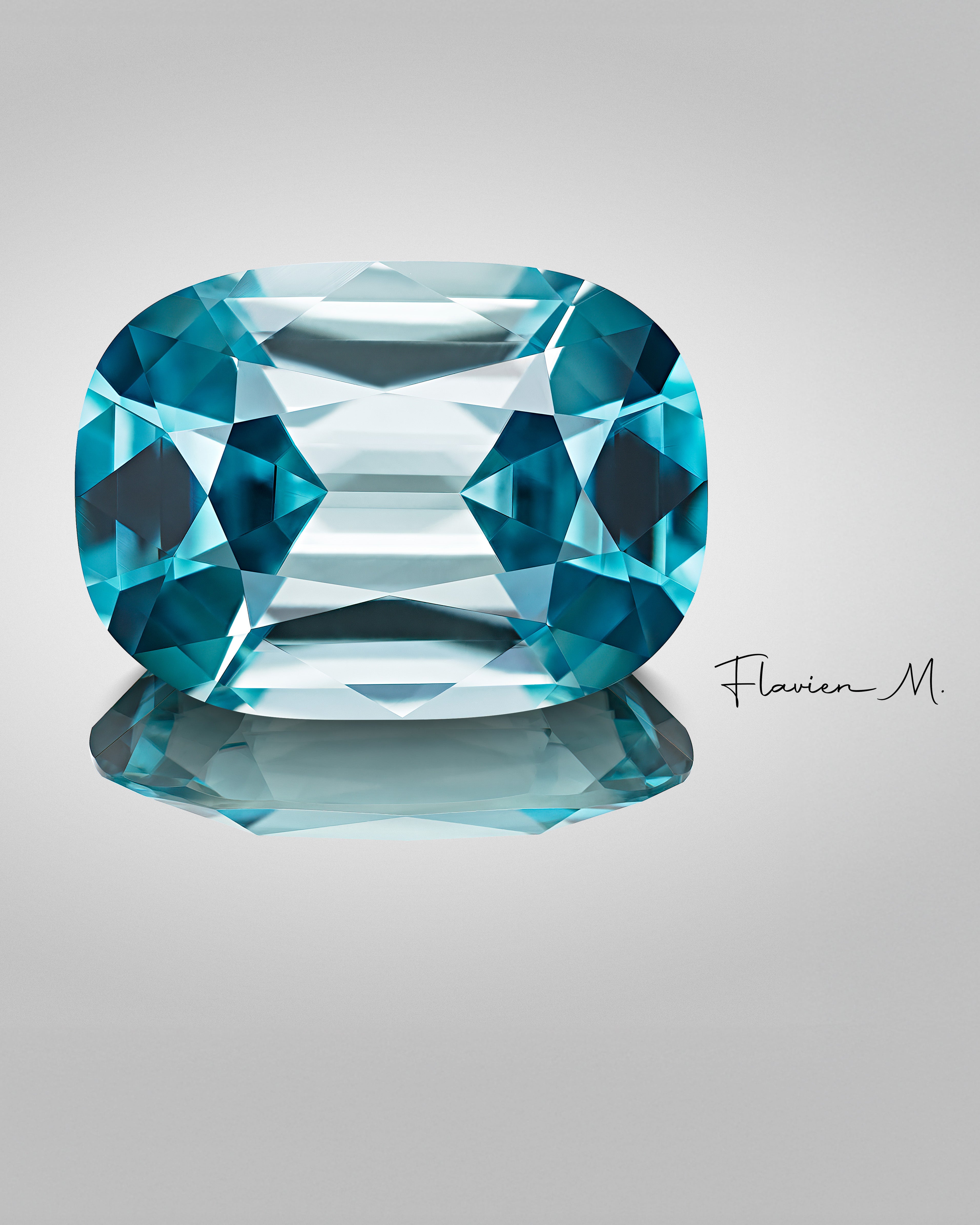 4.24 ct Blue Zircon from Cambodia