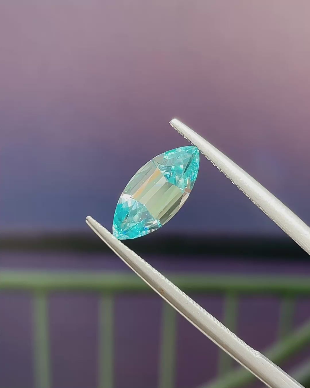 2.50 ct Blue Zircon from Cambodia, precision cut, face-up, view 7