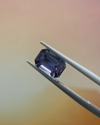 2.11 ct Unheated Peacock Tanzanite, precision cut, view 7