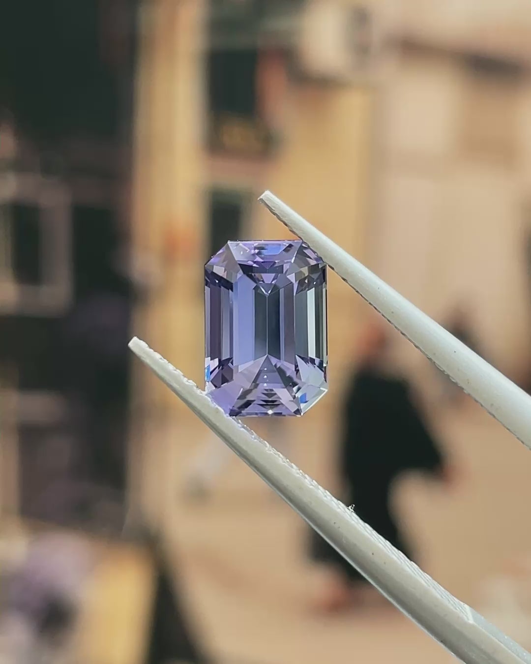 2.11 ct Unheated Peacock Tanzanite, precision cut, view 9