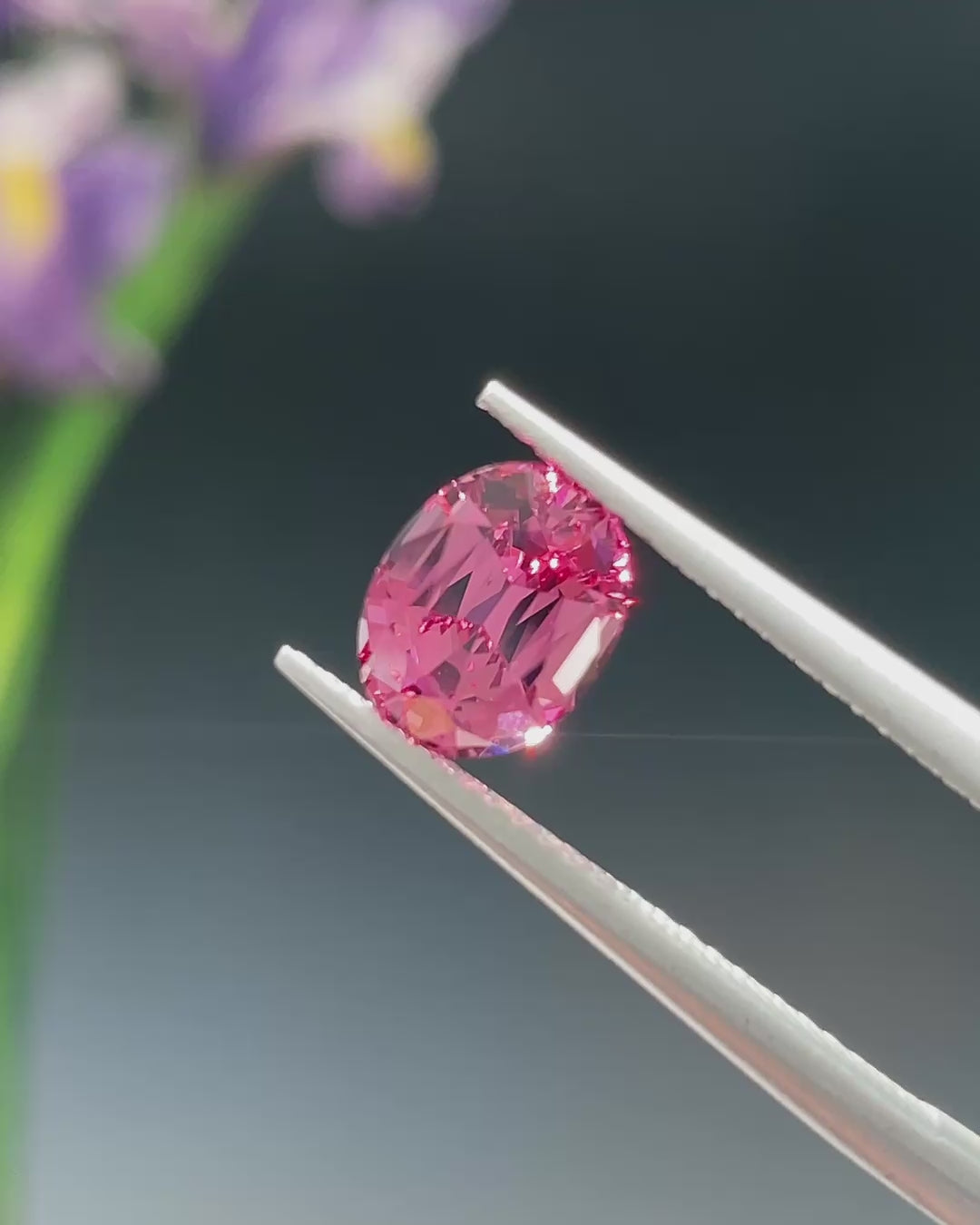 1.96 ct Mahenge Garnet From Tanzania, precision cut, face-up, view 8