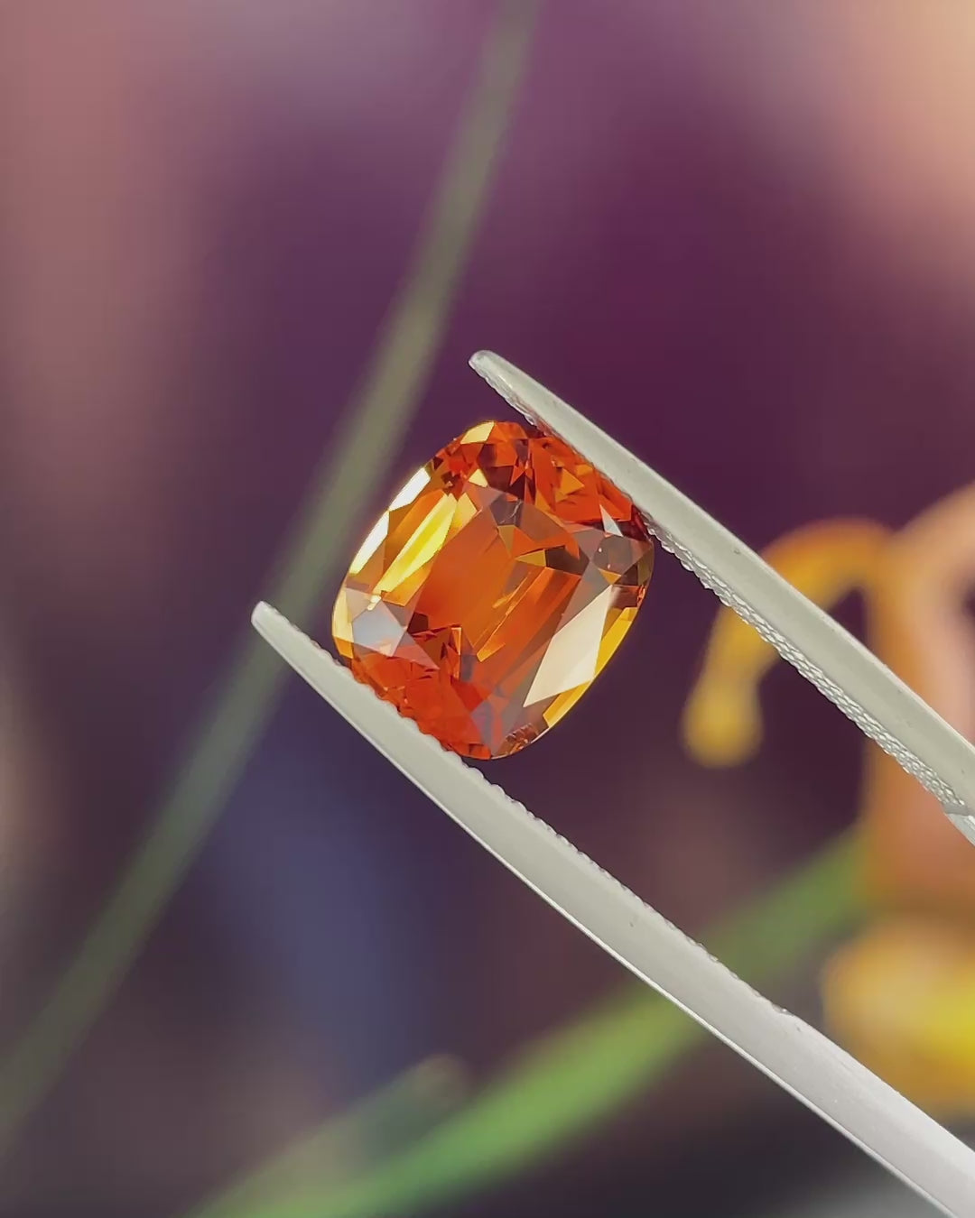 3.36 ct Santa Ana Madeira Citrine from Brazil, precision cut, view 3