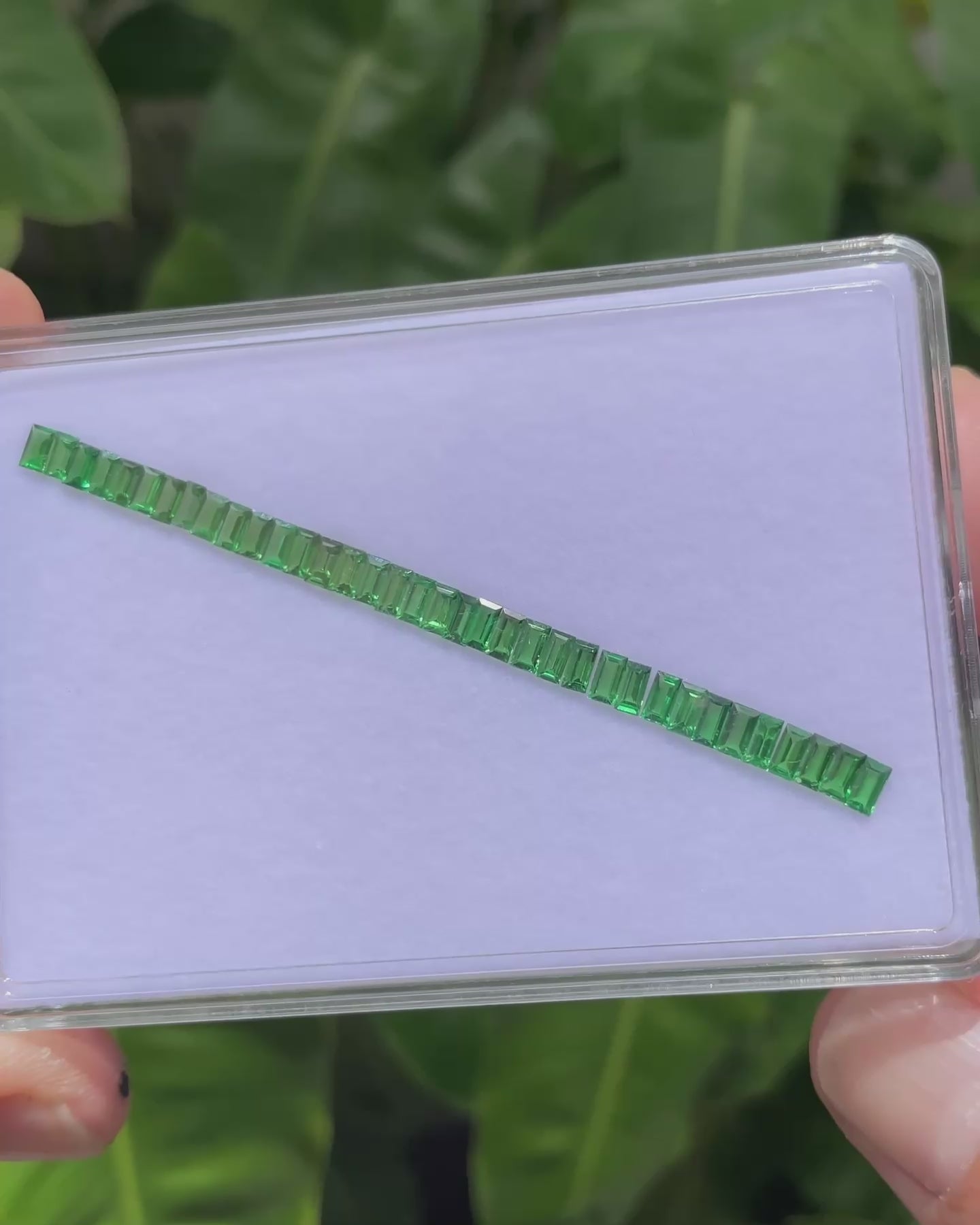 4.72 ct Eternity Ring Tsavorite Set (36 pieces) from Kenya, face-up, view 2