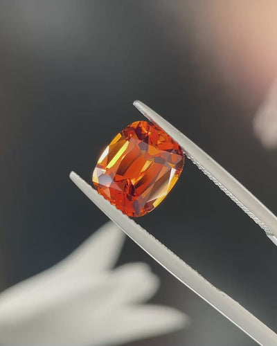 3.36 ct Santa Ana Madeira Citrine from Brazil, precision cut, view 6