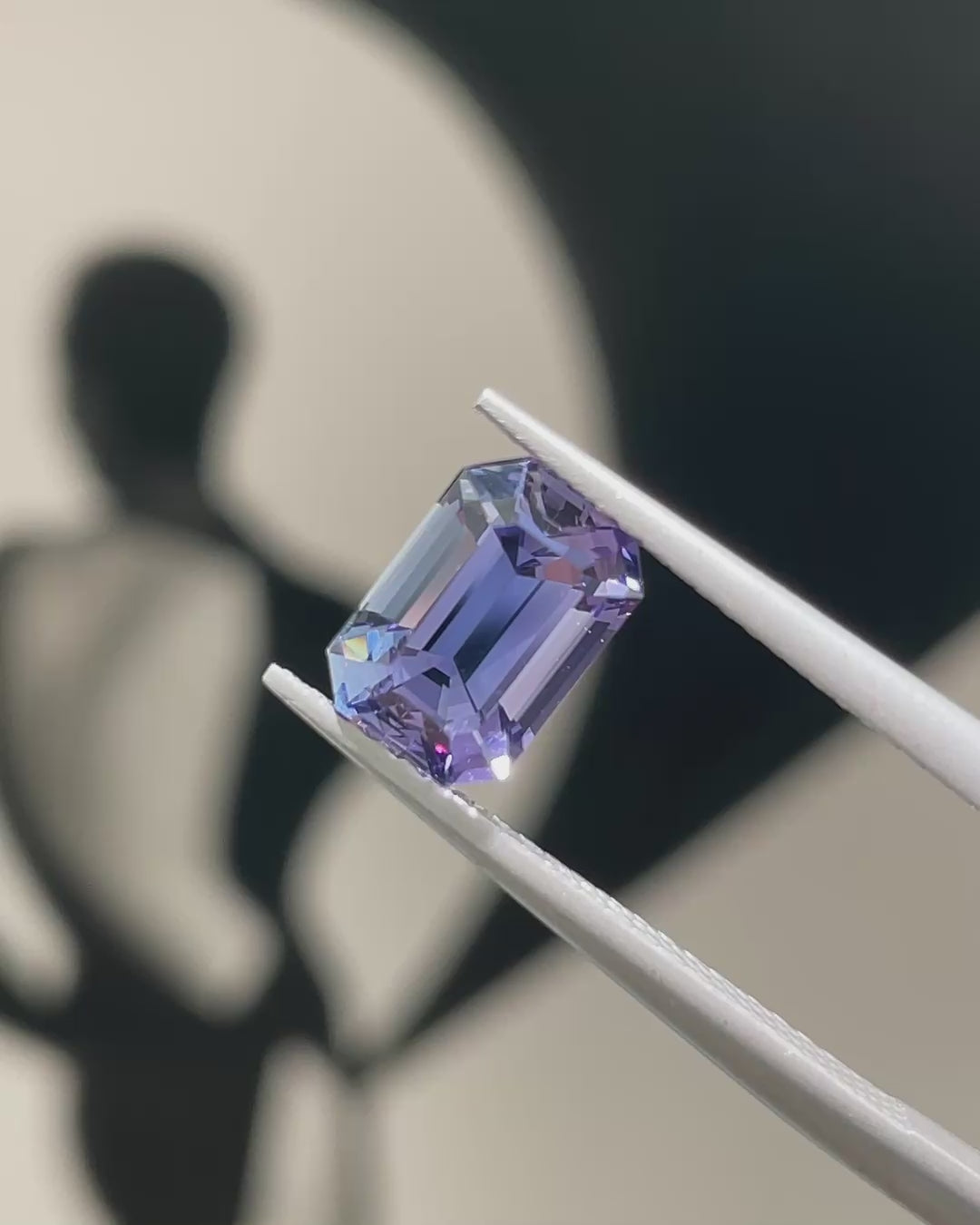 2.11 ct Unheated Peacock Tanzanite, precision cut, view 1