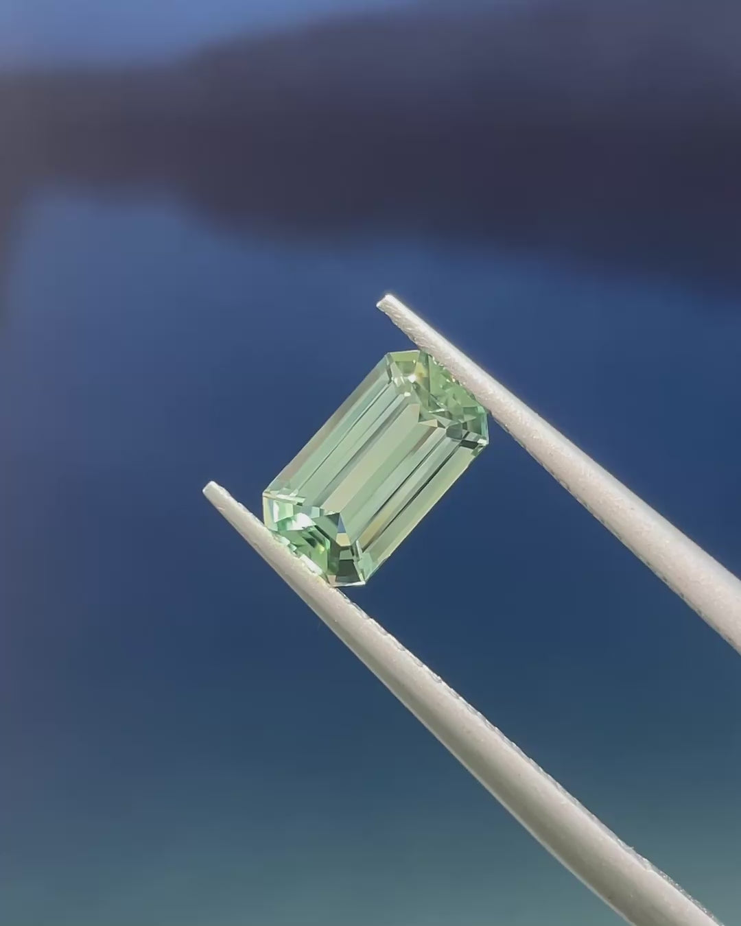 1.17 ct Mint Tourmaline from Congo, precision cut, view 1