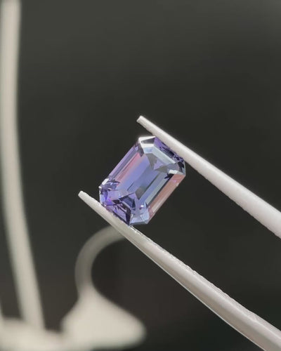 2.11 ct Unheated Peacock Tanzanite, precision cut, view 6