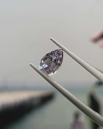 0.92 ct Wisteria Spinel from Tanzania, precision cut, face-up, view 5