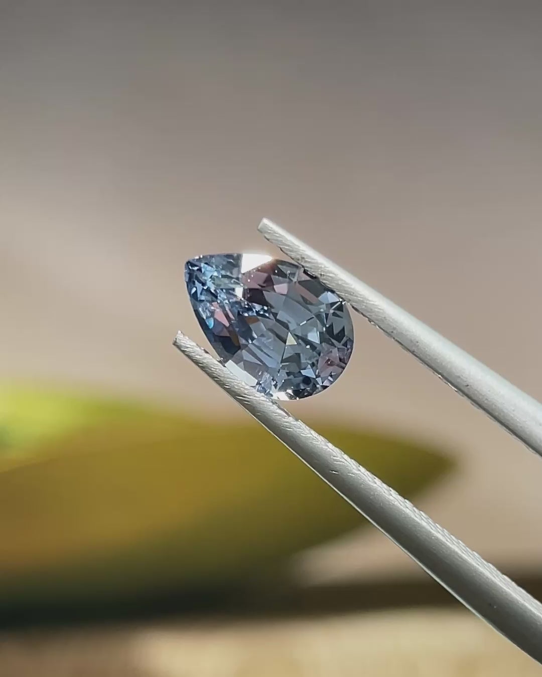 1.17 ct Steel Blue Spinel from Mahenge, precision cut, view 5