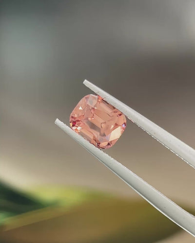 1.80 ct Unheated Peachy Pink Zircon from Mozambique, precision cut, view 6