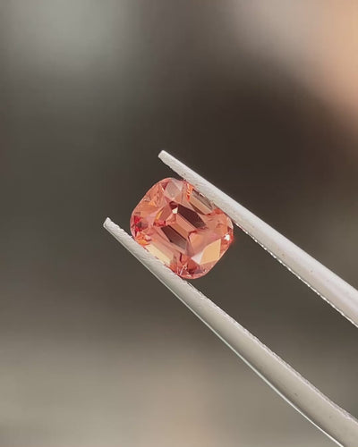1.80 ct Unheated Peachy Pink Zircon from Mozambique, precision cut, view 7