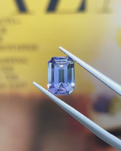 2.11 ct Unheated Peacock Tanzanite, precision cut, view 2