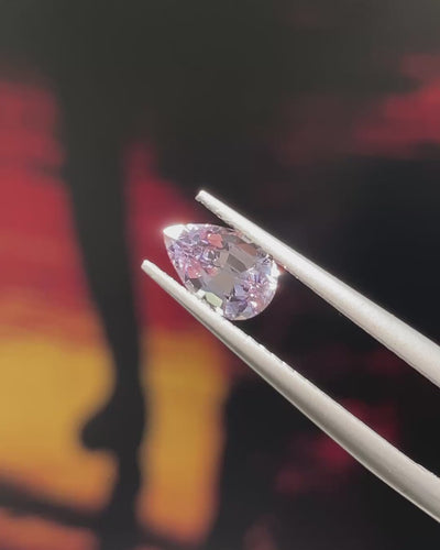 0.92 ct Wisteria Spinel from Tanzania, precision cut, face-up, view 7