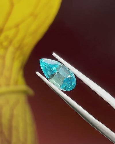 2.82 ct Blue Zircon from Cambodia, precision cut, face-up, view 5