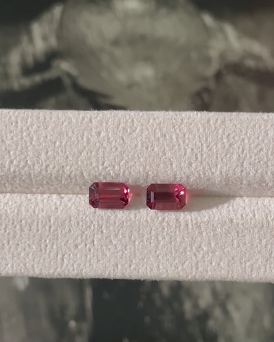 2.64 ct Pink-Red Tourmaline Matching Pair from Nigeria