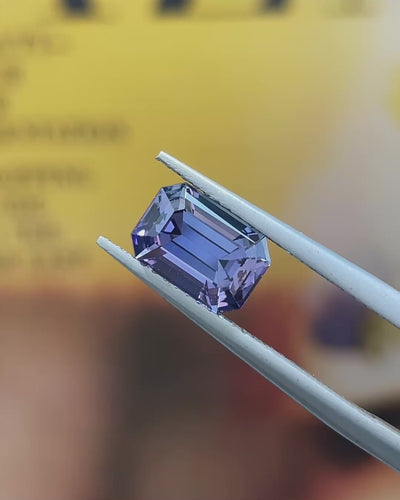 2.11 ct Unheated Peacock Tanzanite, precision cut, view 8