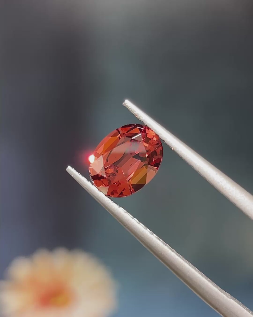 1.93 ct Orangey Red Malaya Garnet from Umba, precision cut, view 6