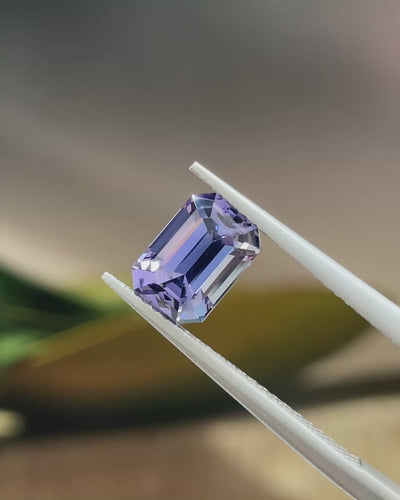 2.11 ct Unheated Peacock Tanzanite, precision cut, view 4