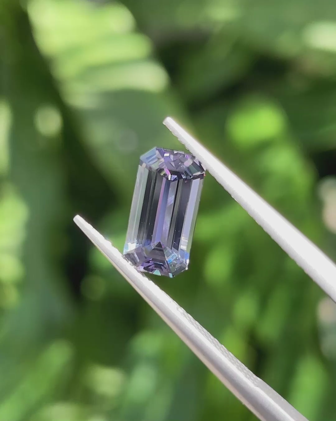 1.97 ct Mermaid Tanzanite, precision cut, face-up, view 6