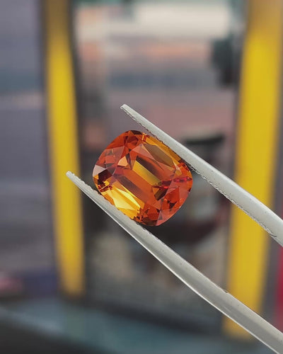 3.36 ct Santa Ana Madeira Citrine from Brazil, precision cut, view 4