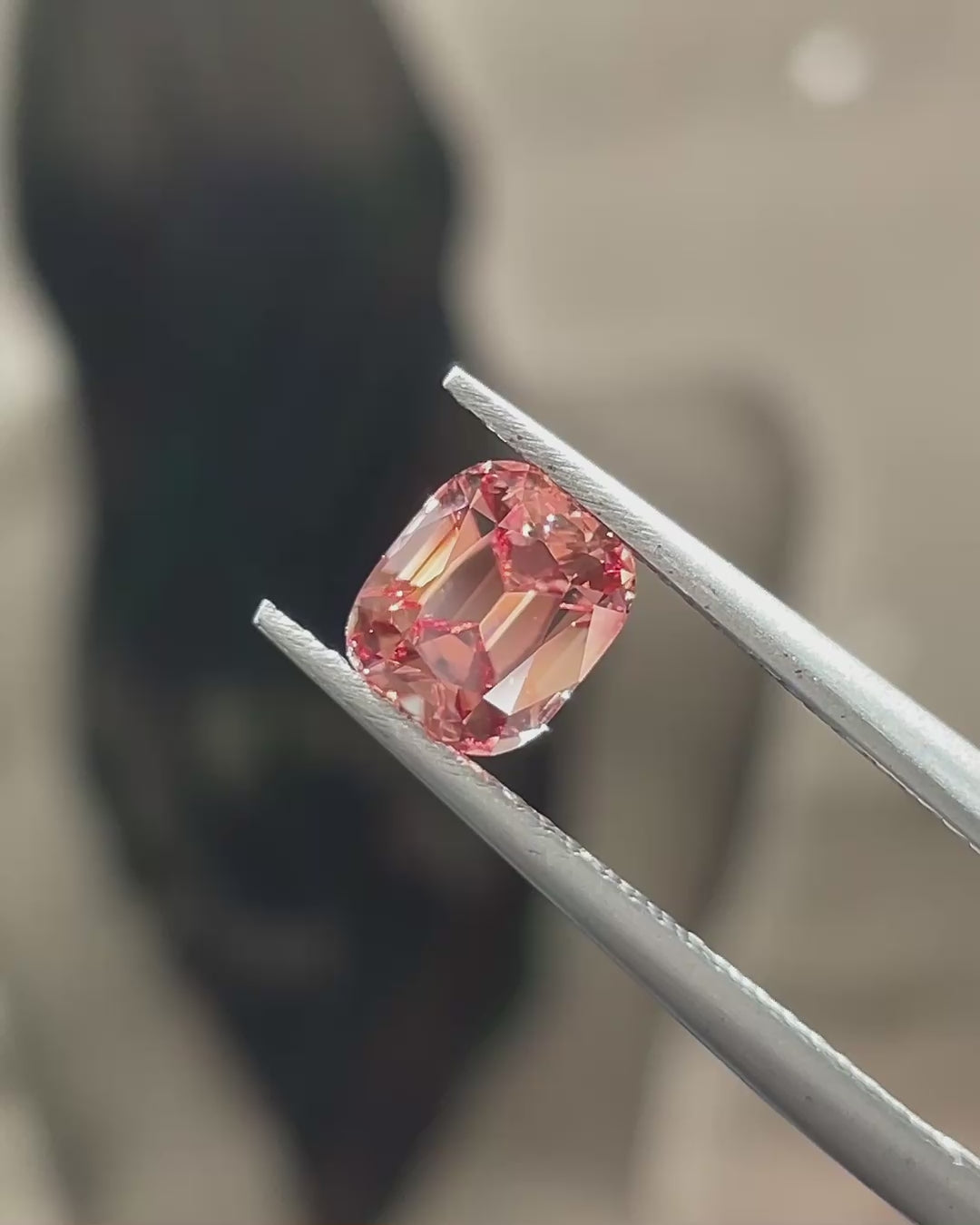 1.80 ct Unheated Peachy Pink Zircon from Mozambique, precision cut, view 1